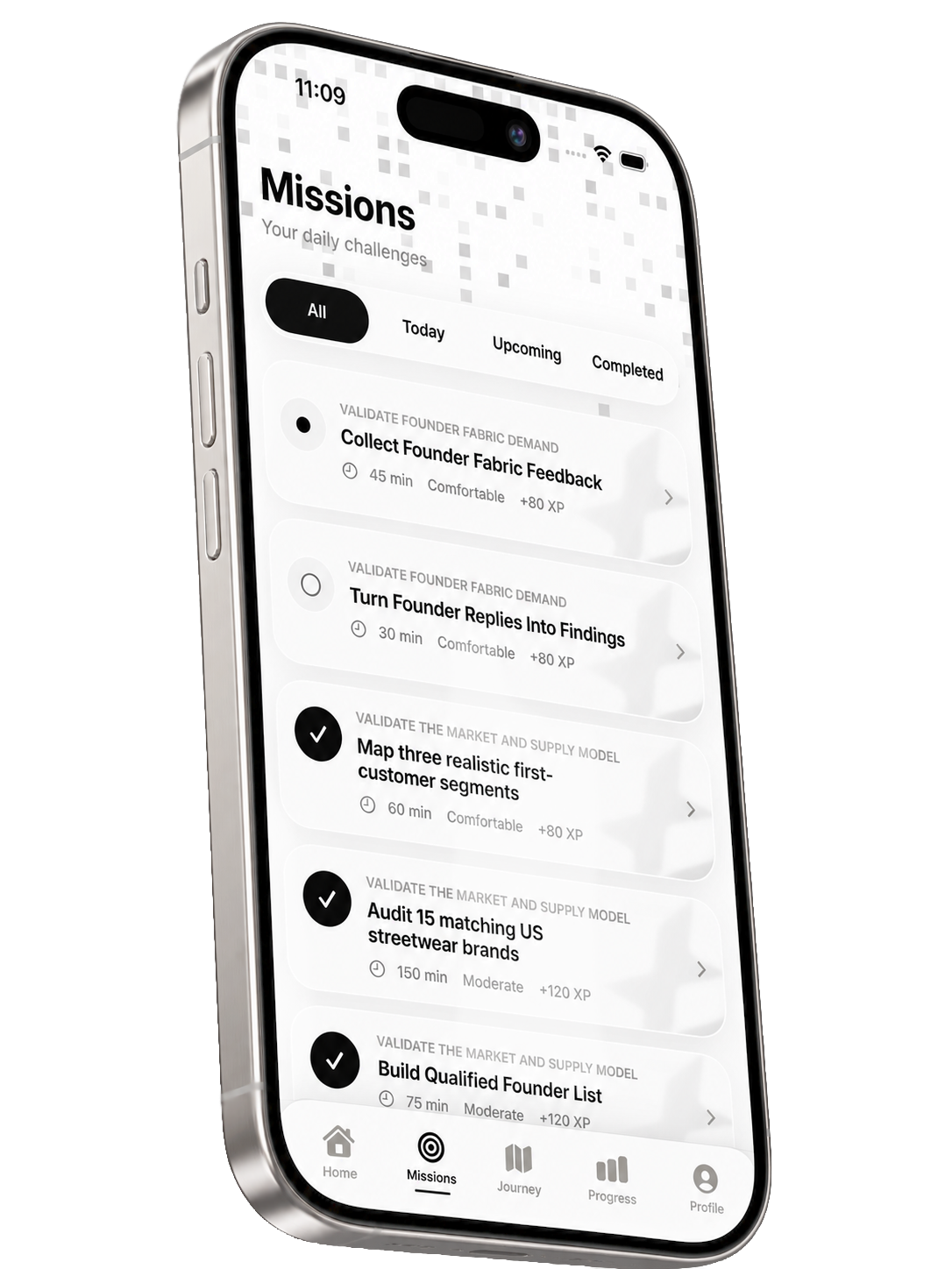 Three-dimensional LiveGroowe mission list